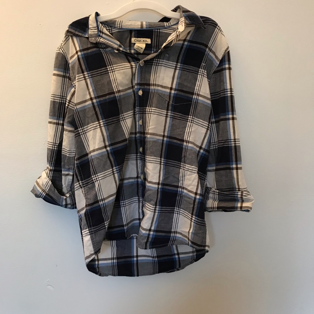 Black and blue kohls flannel